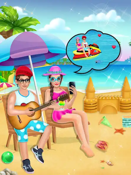 Play College girl date makeover - Beach dress up party as an online game College girl date makeover - Beach dress up party with UptoPlay