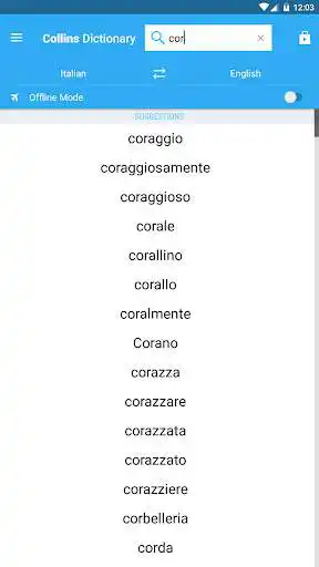 Play Collins Italian Dictionary as an online game Collins Italian Dictionary with UptoPlay