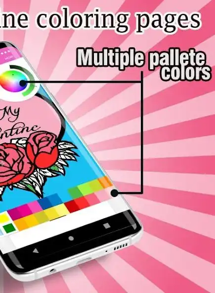Play Colorbook: Valentine Coloring Pages as an online game Colorbook: Valentine Coloring Pages with UptoPlay