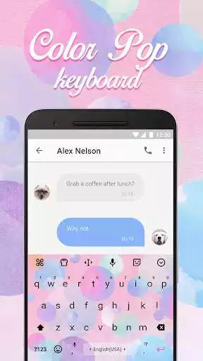 Play Color Bubble Pop Emoji Keyboard Theme