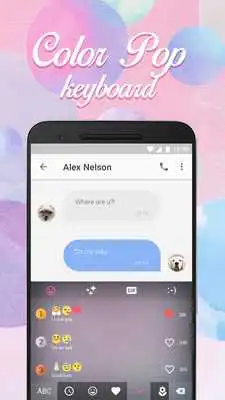 Play Color Bubble Pop Emoji Keyboard Theme