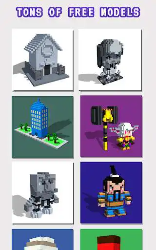 Play Color by Number 3D : Voxel Coloring, Unicorn 3D