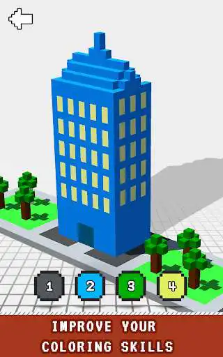 Play Color by Number 3D : Voxel Coloring, Unicorn 3D