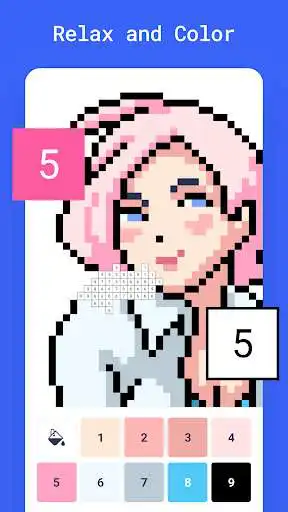 Color by number - 8bit pixel art online game with UptoPlay
