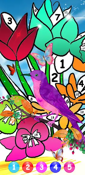Color By Number Coloring Fun online game with UptoPlay