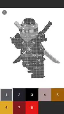 Play Color by Number - Lego Ninjago Pixel Art