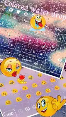 Play Colored Water Drop Keyboard Theme