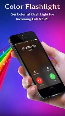 Play Color Flash Light Alert Call  SMS:Torch LED Flash