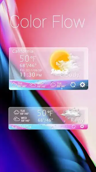 Play Color Flow GO Weather Widget Theme as an online game Color Flow GO Weather Widget Theme with UptoPlay