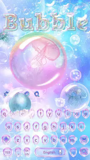 Play Colorful bubble keyboard theme