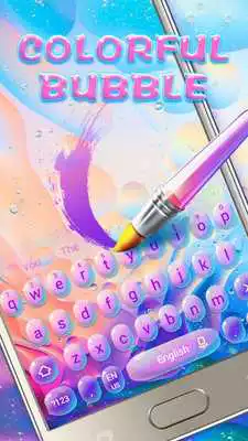 Play Colorful bubble keyboard theme