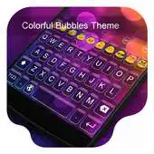 Free play online Colorful Bubble-Video Keyboard APK