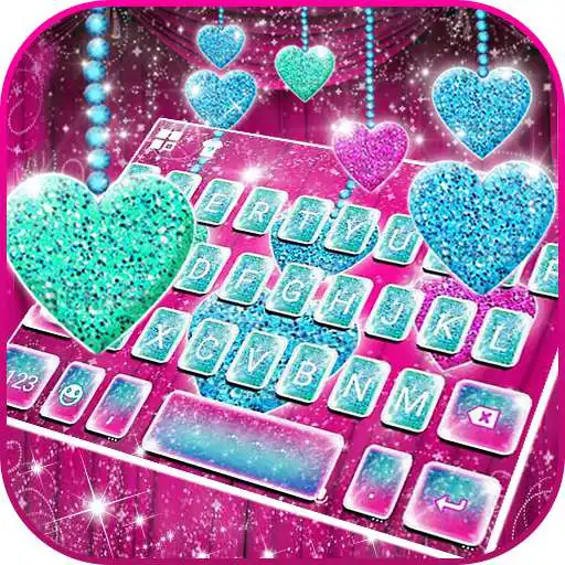 Play Colorful Diamond Heart Keyboard Theme APK