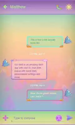 Play Colorful Forrest SMS Theme