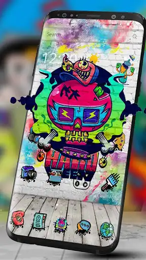 Play Colorful graffiti cool theme as an online game Colorful graffiti cool theme with UptoPlay