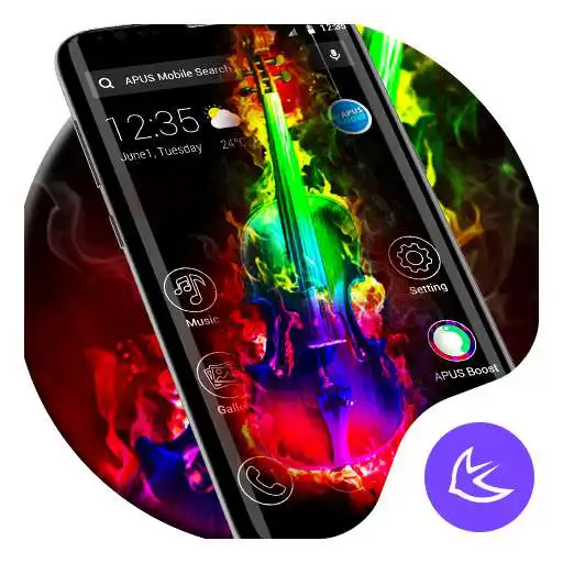 Play Colorful Guitar Music theme APK