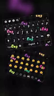 Play Colorful Kitty Bowknot Keyboard Theme