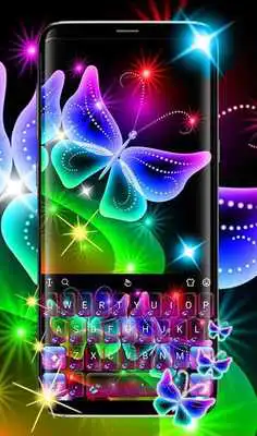 Play Colorful Neon Butterfly