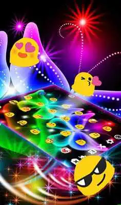 Play Colorful Neon Butterfly