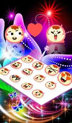 Play Colorful Neon Butterfly