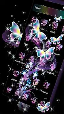 Play Colorful Neon Butterfly Theme