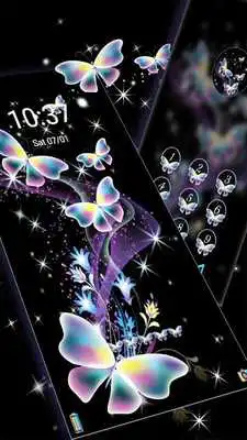 Play Colorful Neon Butterfly Theme