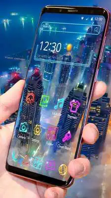 Play Colorful Neon Foggy Night City Theme Play Colorful Neon Foggy Night City Theme
