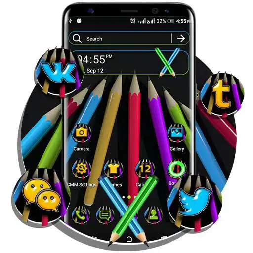 Play Colorful Pencil Theme Launcher APK