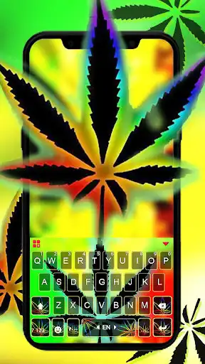 Play Colorful Rasta Weed Keyboard Theme  and enjoy Colorful Rasta Weed Keyboard Theme with UptoPlay