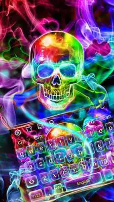 Play Colorful Smokey Neon Skull Cool