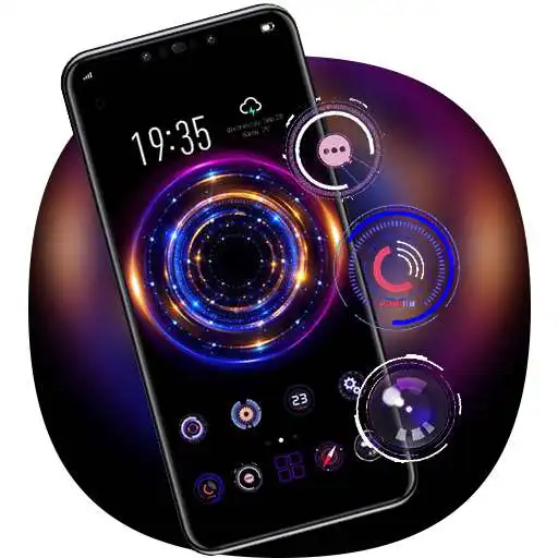Play Colorful Tech theme one plus 7 pro launcher APK