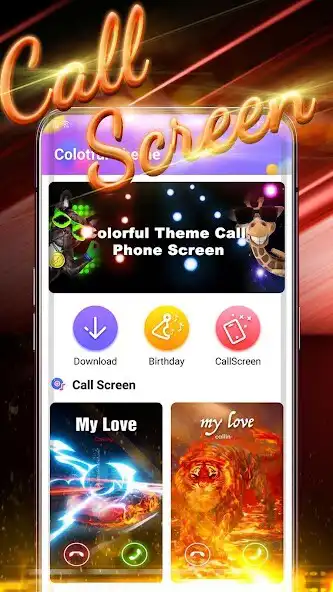 Play Colorful Theme Call Phone Screen as an online game Colorful Theme Call Phone Screen with UptoPlay