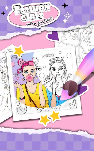 Play Color gradient fashion girl  and enjoy Color gradient fashion girl with UptoPlay
