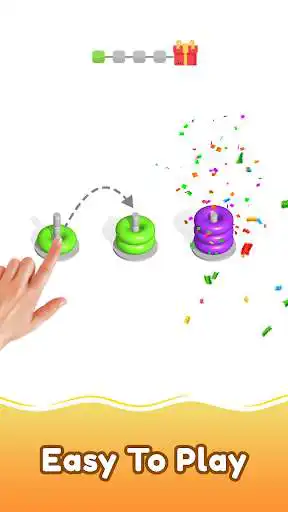 Play Color Hoop stack: 3D sort game  and enjoy Color Hoop stack: 3D sort game with UptoPlay