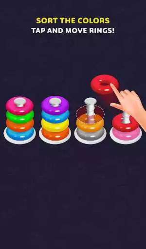 Play Color Hoop Stack Puzzle - Sort  and enjoy Color Hoop Stack Puzzle - Sort with UptoPlay
