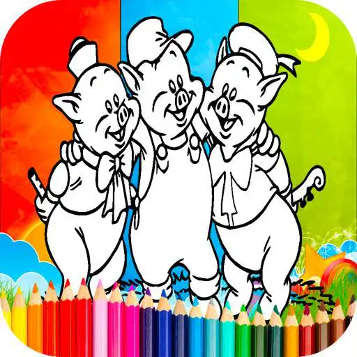 Coloring 3 Little Pigs Games online game with UptoPlay