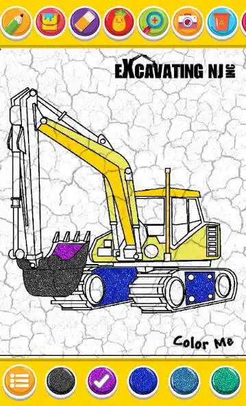 Play coloring big truck excavator  and enjoy coloring big truck excavator with UptoPlay