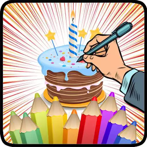 Play Coloring Birthday Cake  and enjoy Coloring Birthday Cake with UptoPlay