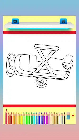 Play Coloring Book - Airplane as an online game Coloring Book - Airplane with UptoPlay