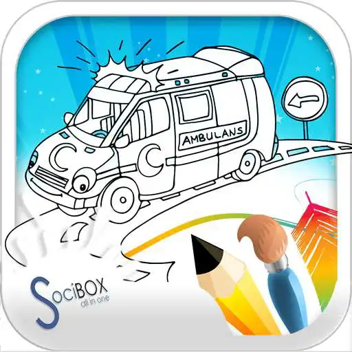 Free play online coloring book ambulance  APK