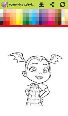 Play coloring book for halloween vampire girle