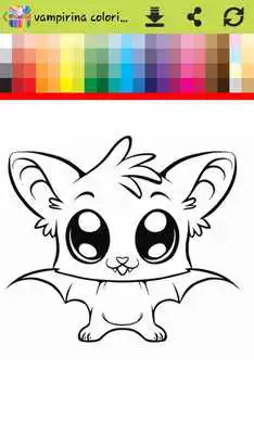 Play coloring book for halloween vampire girle