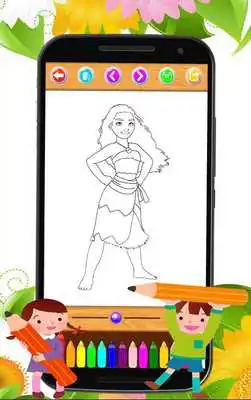 Play Coloring book moana