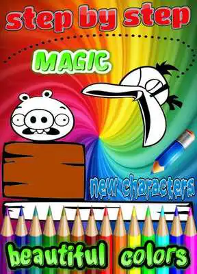 Play Coloring book of angry bird for kids - Free