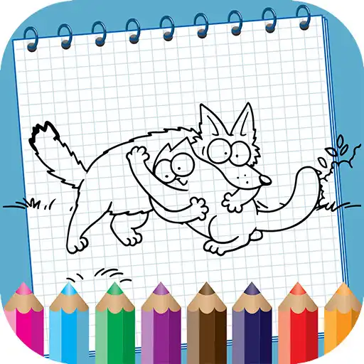 Play Coloring book Simon Cat Catoon APK