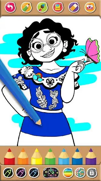 Play Coloring Books Mirabel Encanto as an online game Coloring Books Mirabel Encanto with UptoPlay