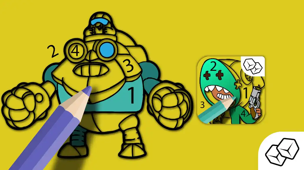 Play Coloring Brawl Stars book as an online game Coloring Brawl Stars book with UptoPlay