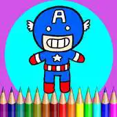 Free play online Coloring Captain Kids America APK