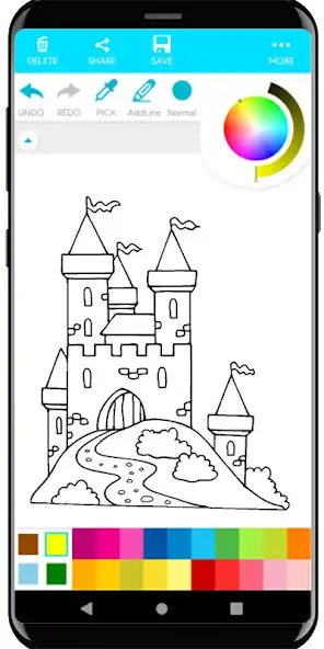 Play Coloring Castle as an online game Coloring Castle with UptoPlay