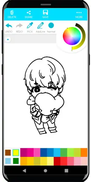 Play Coloring Chibi Oppa as an online game Coloring Chibi Oppa with UptoPlay